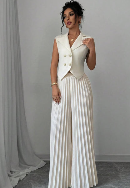 Alessira™ | Sleek Polyester Two-Piece Set