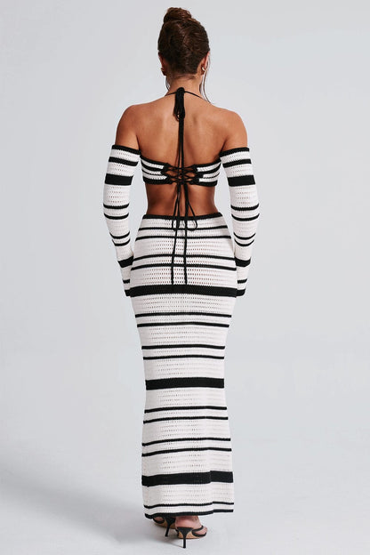 Noevia™ | Black Polyester Top