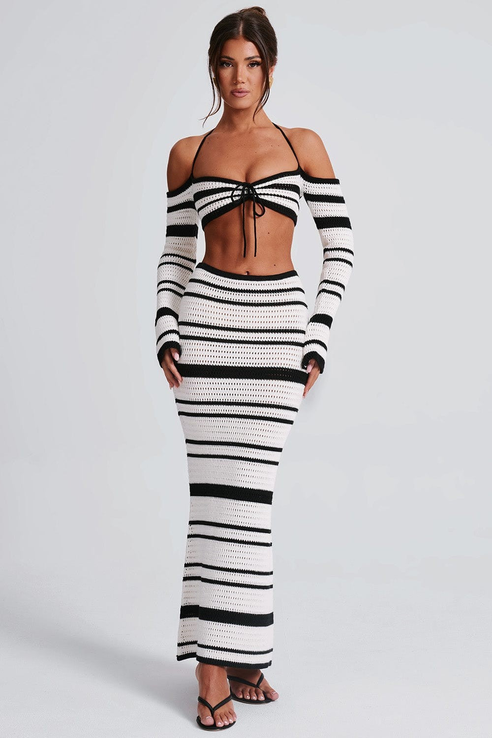 Noevia™ | Black Polyester Top
