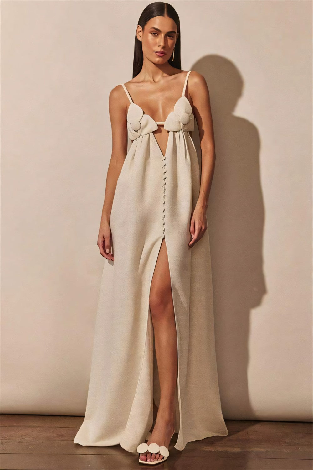 Zoralia™ | Elegante Abrikooskleurige Rokjurk