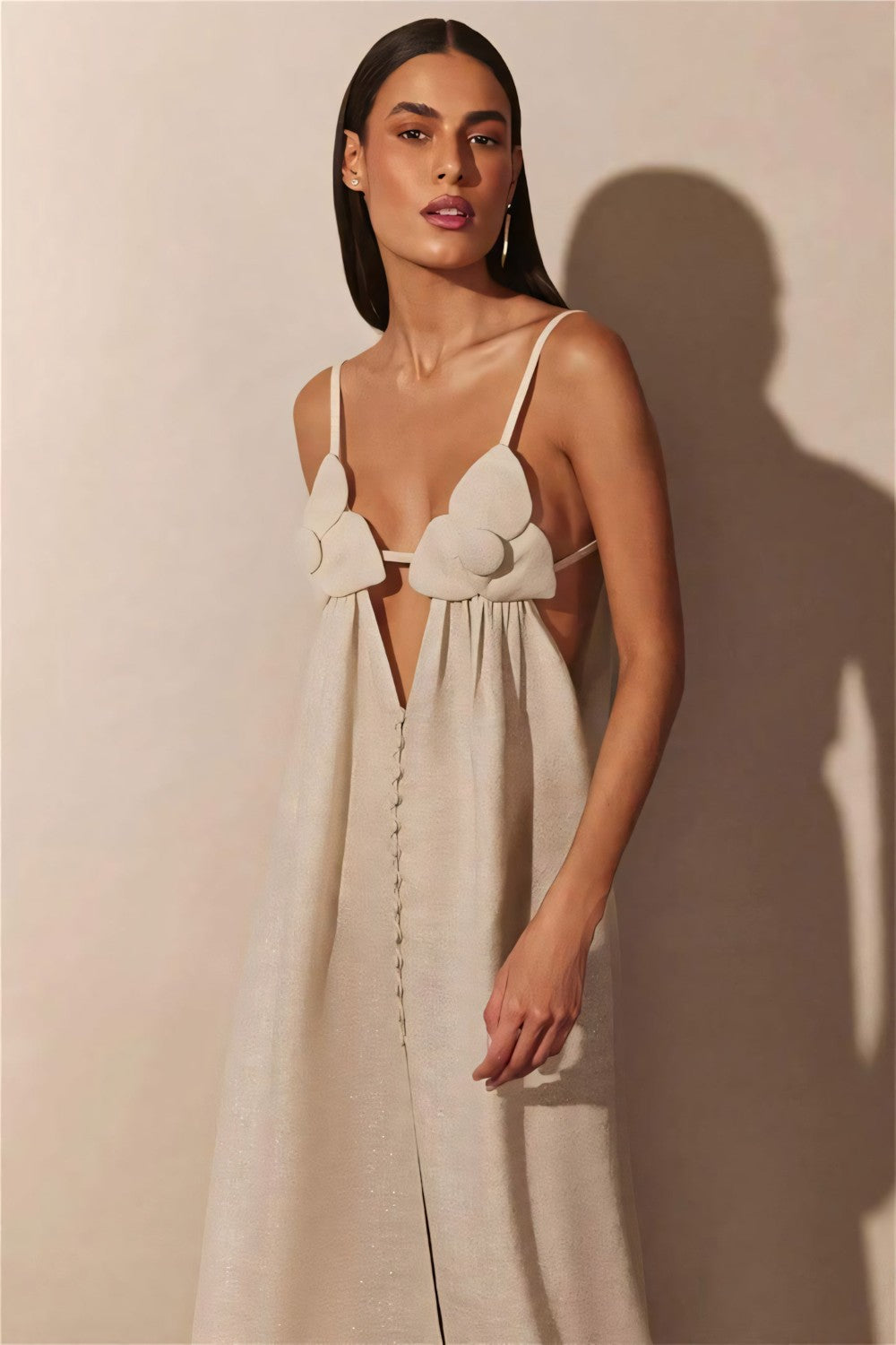 Zoralia™ | Elegante Abrikooskleurige Rokjurk