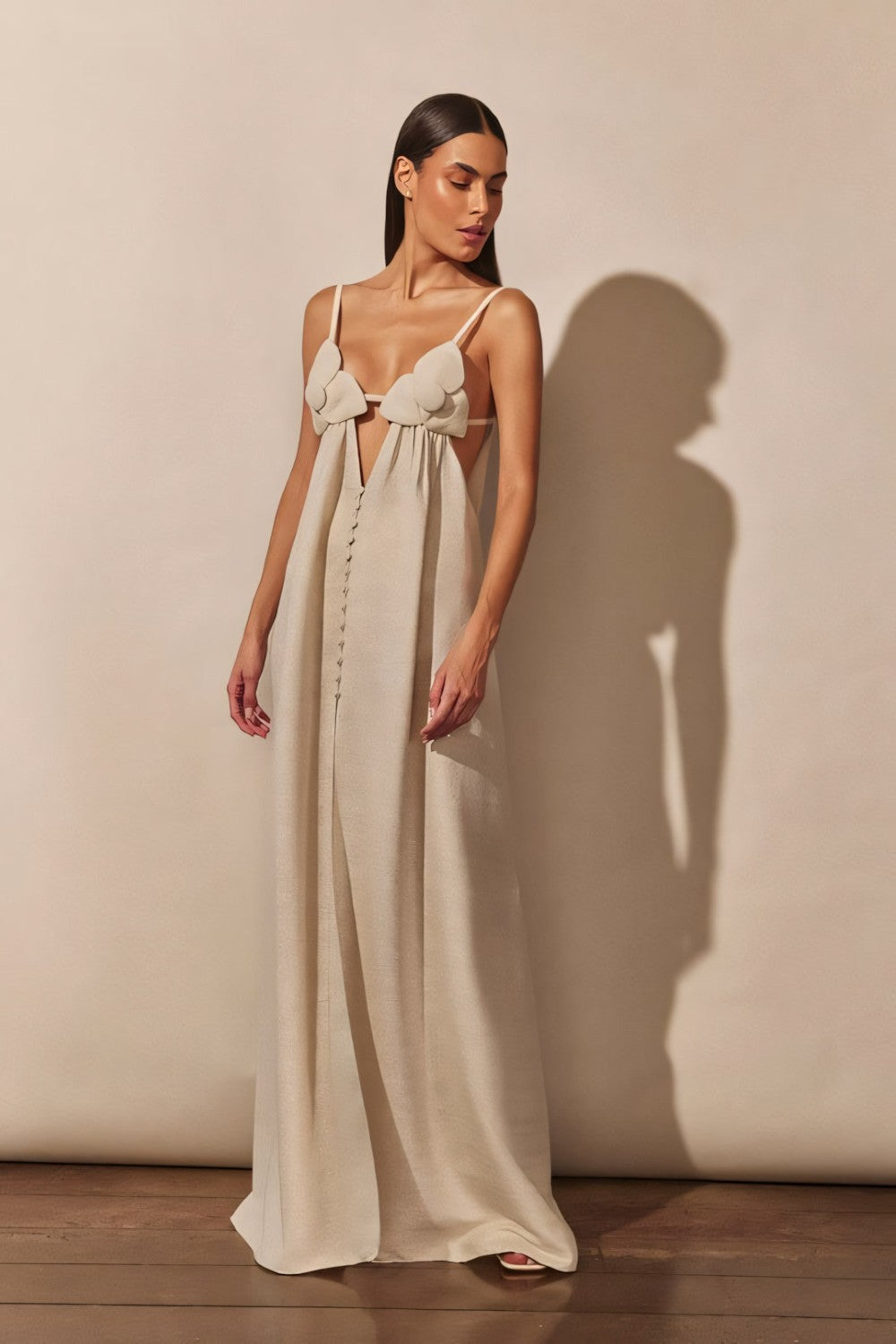 Zoralia™ | Elegante Abrikooskleurige Rokjurk